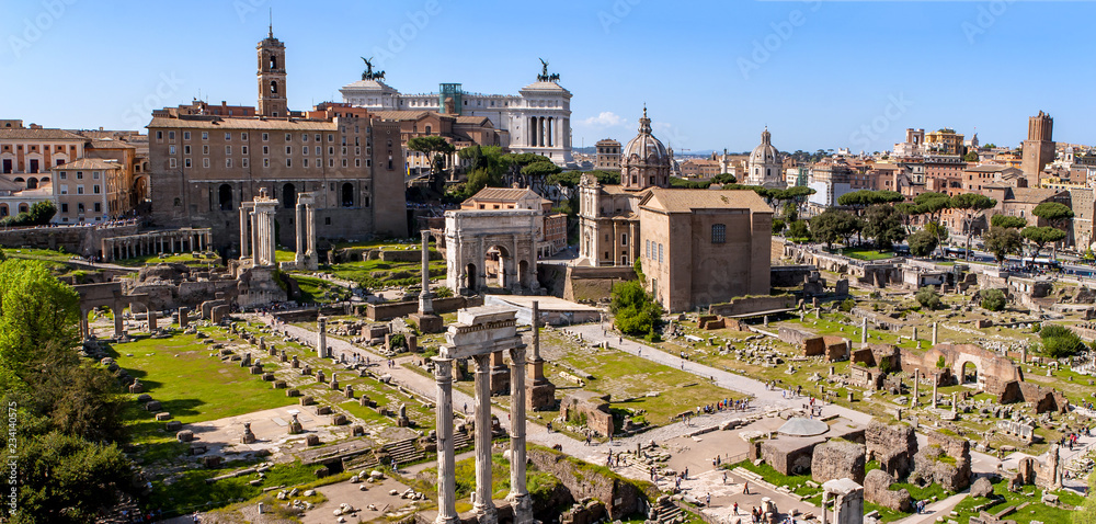Italie - Rome - Le forum depuis le mont Palatin