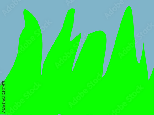 eine abstrakte grüne Landschaft