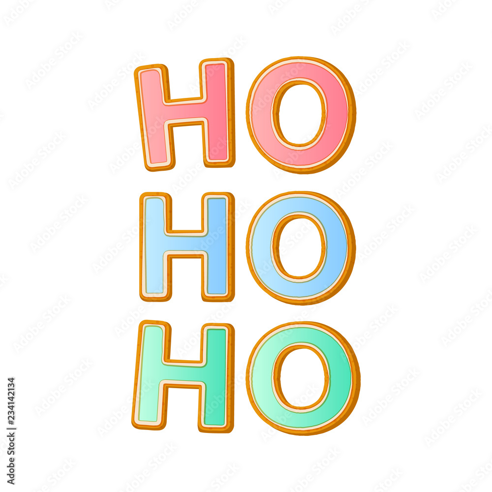 Hohoho - Santa s calligraphy phrase for christmas or new year holiday design, cookie Hohoho - Santa s calligraphy phrase for christmas or new year holiday design, cookie