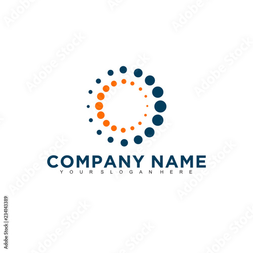 Simple minimalistic modern professional logo design of technology vector EPS illustrator template