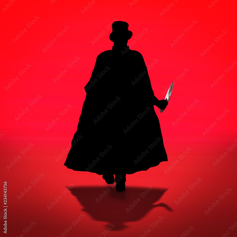 Jack the Ripper in action - obrazy, fototapety, plakaty 