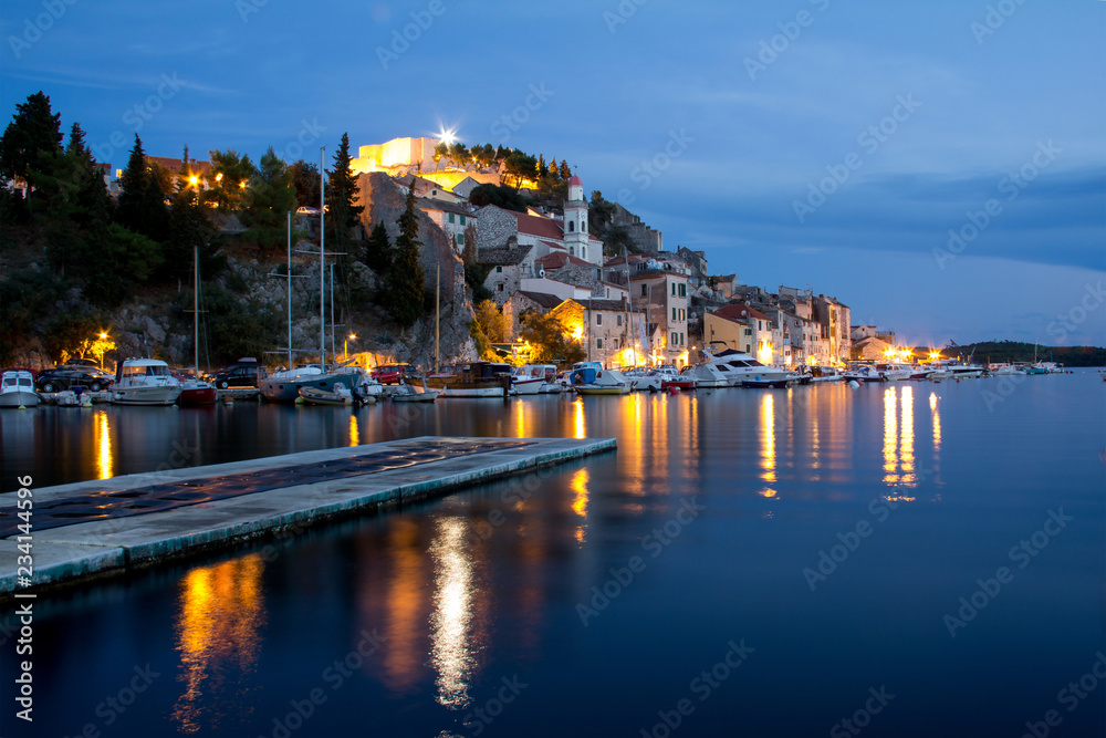 View of the city of Sibenik in Croatia