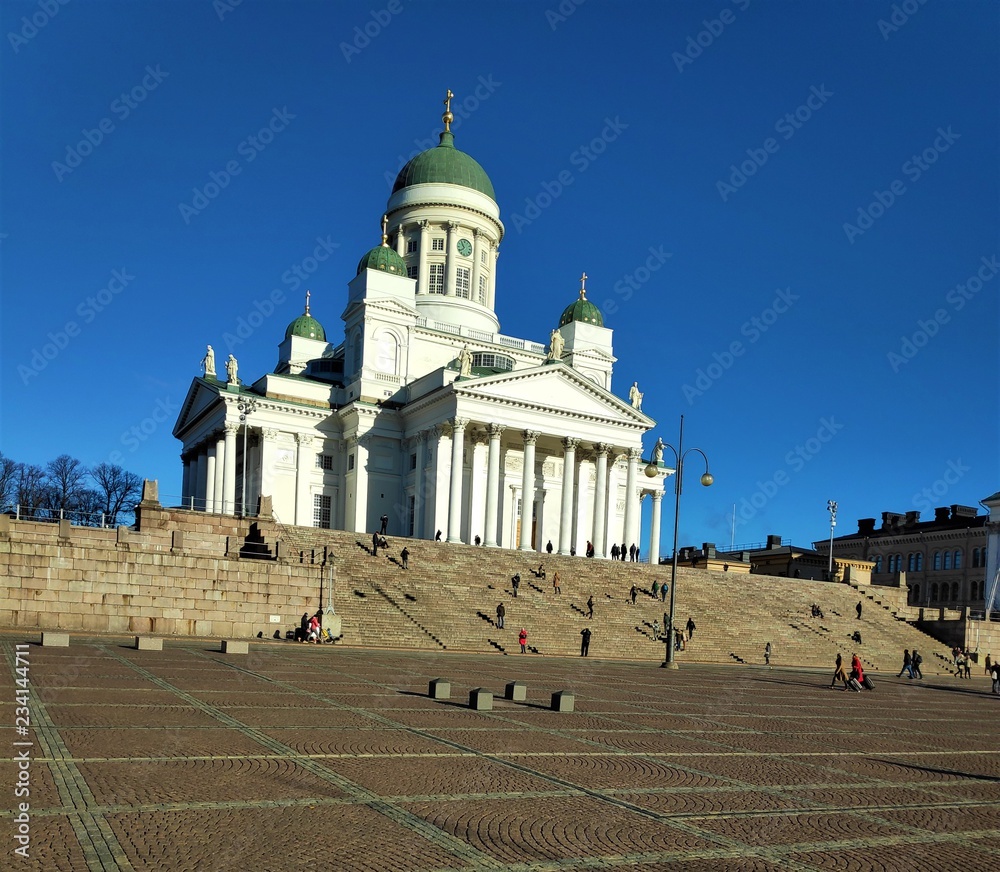 The cathedral of Helsinki with senate square