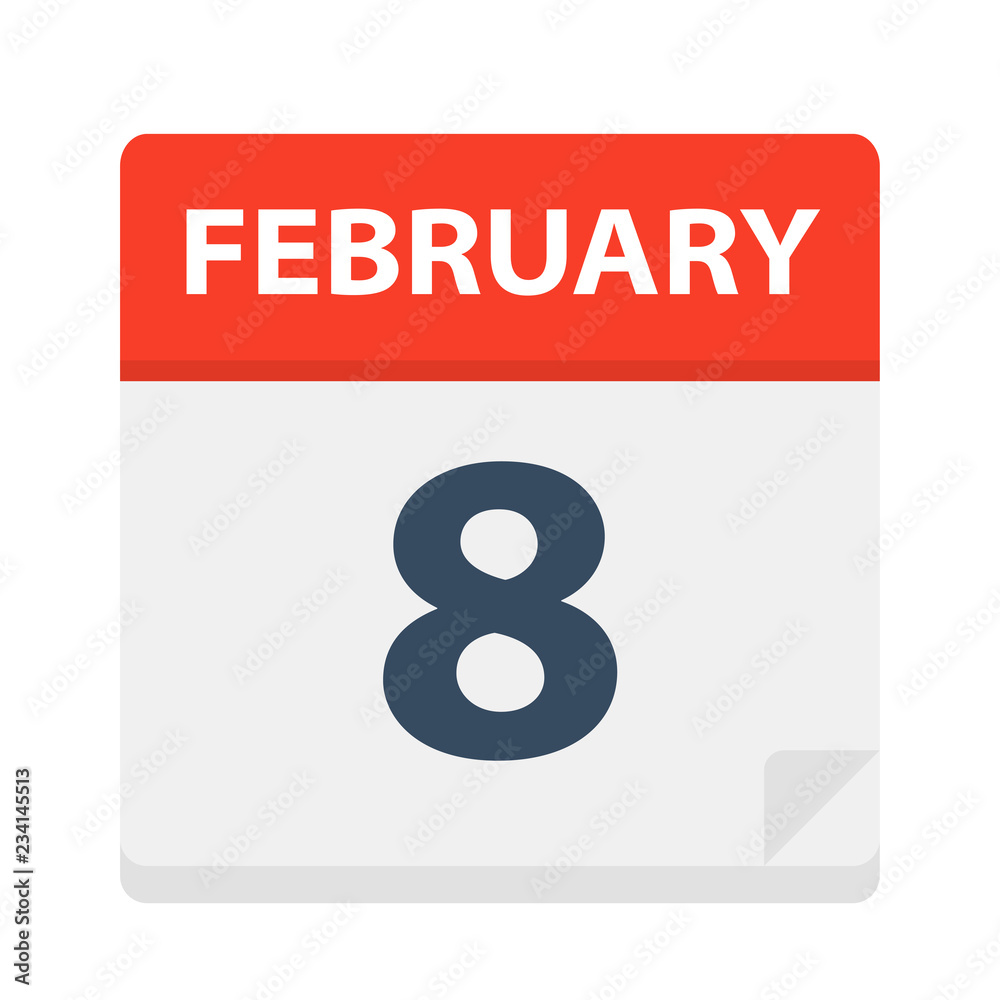 February 8 - Calendar Icon February 8 - Calendar Icon