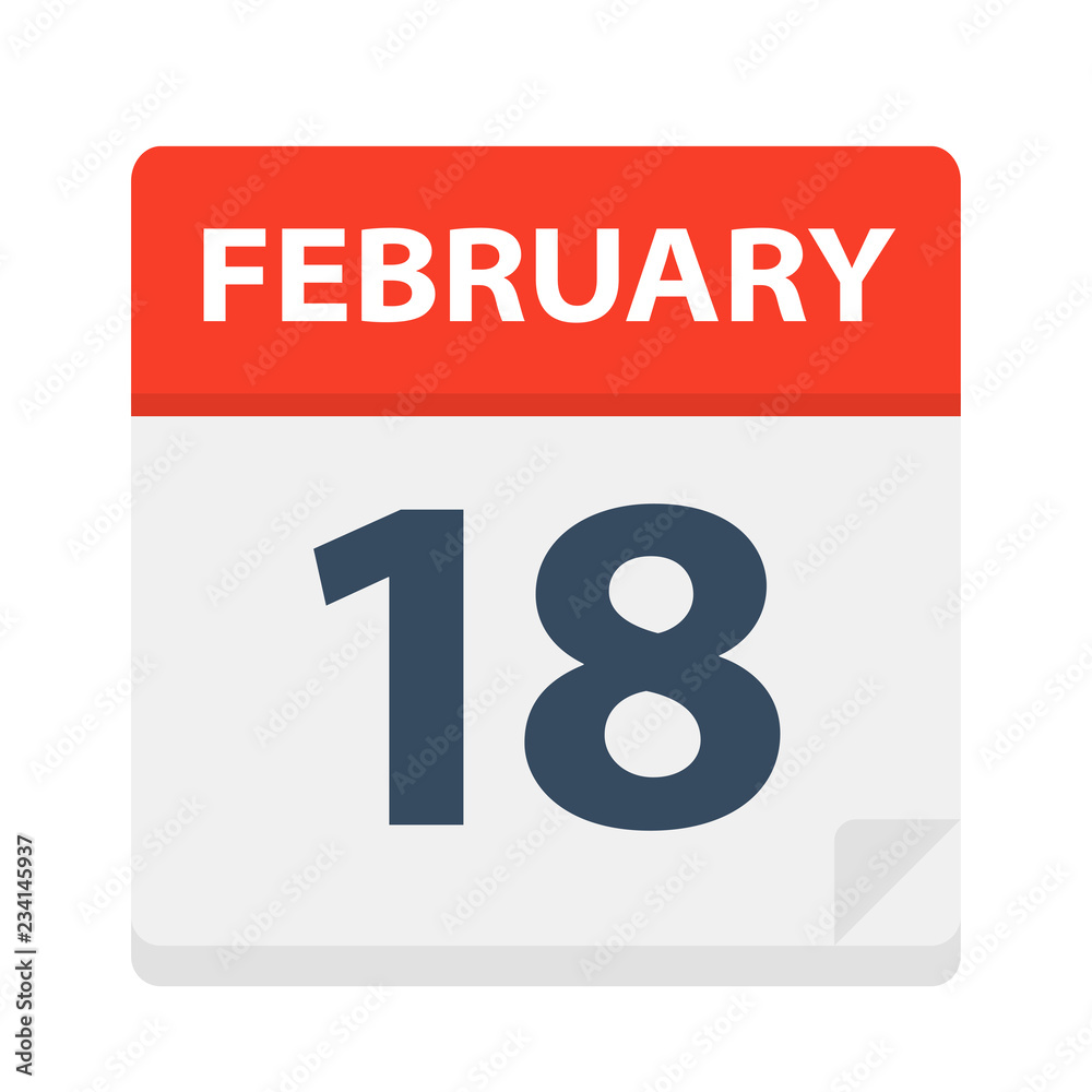 February 18 - Calendar Icon February 18 - Calendar Icon