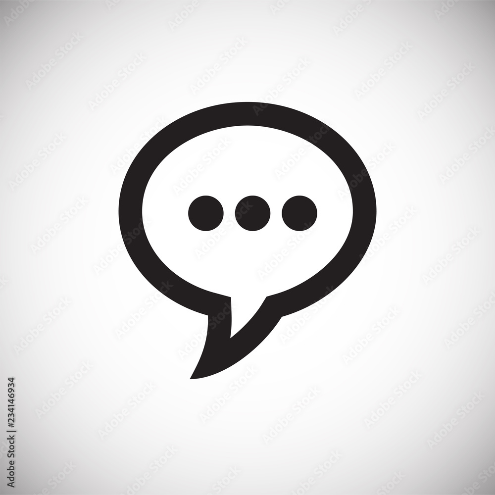 Message speech bubble on white background icon Message speech bubble on white background icon