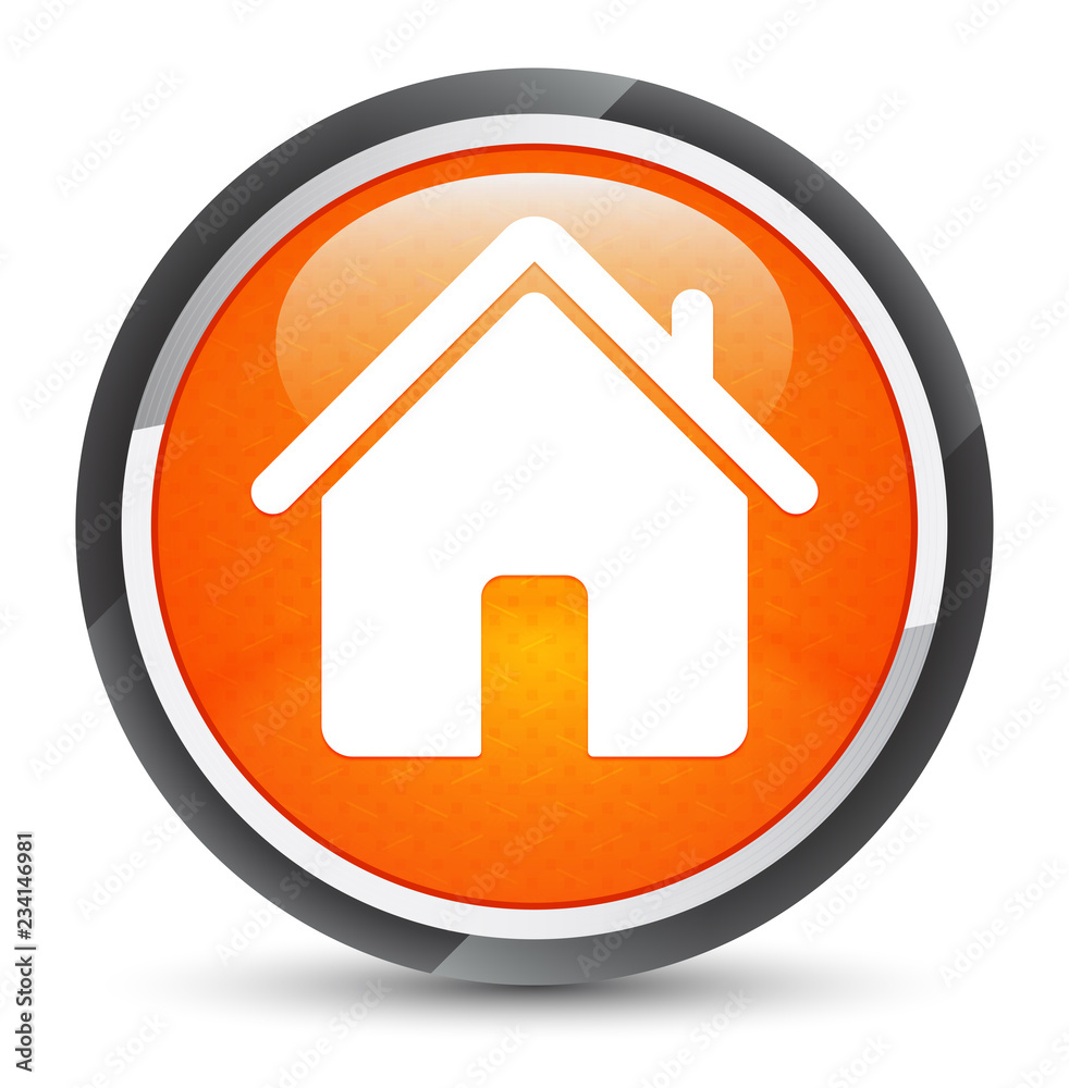 Home icon galaxy orange round button Home icon galaxy orange round button