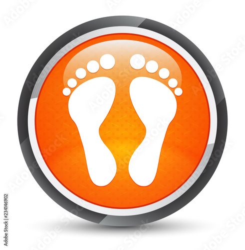 Footprint icon galaxy orange round button