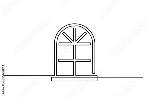 Big window icon on the white background