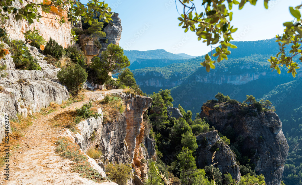 Rocky landscape in Siurana, Tarragona, Catalunya, Spain. Copy space for text. Rocky landscape in Siurana, Tarragona, Catalunya, Spain. Copy space for text.