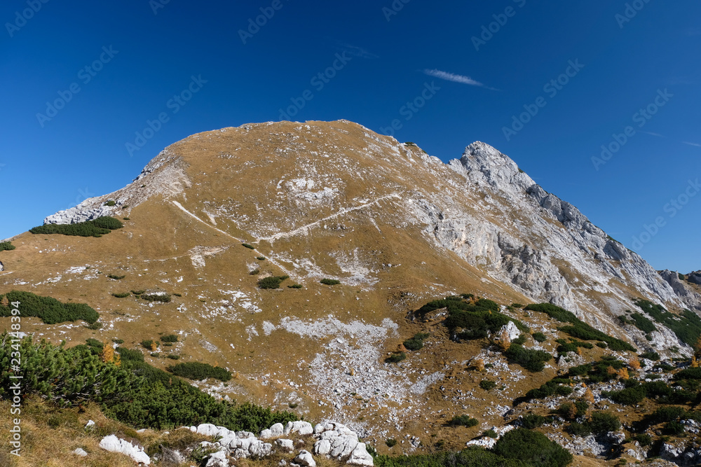 Mali Draski vrh mountain in autumn in Slovenia Mali Draski vrh mountain in autumn in Slovenia