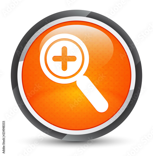 Zoom in icon galaxy orange round button