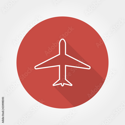 Aircraft icon. Flat vector illustration.