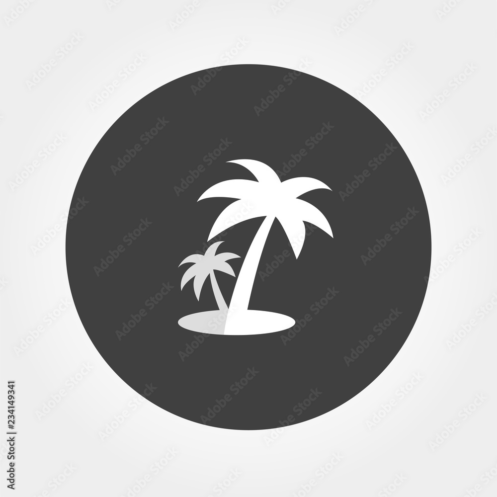 Palm tree icon. Simple illustration of palm tree vector icon for web