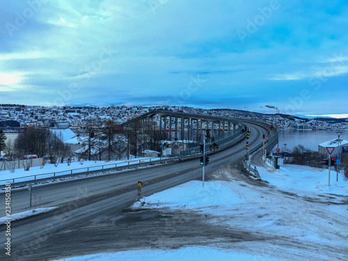 Norway Landscape scene around Tromso during winter