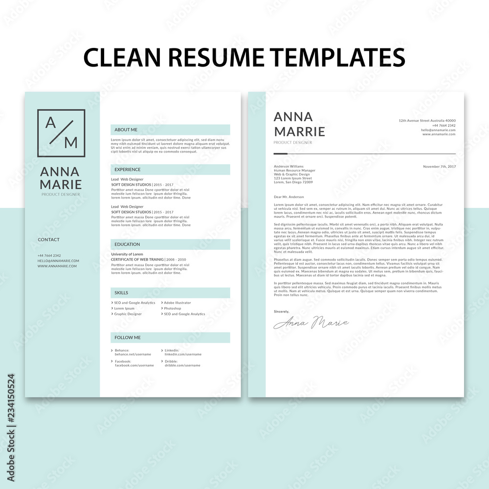 Clean Resume Templates