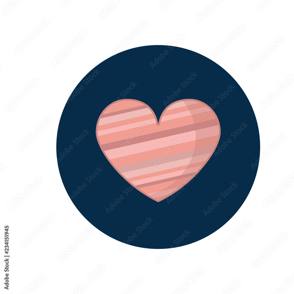 Flat Abstract heart on white background icon Flat Abstract heart on white background icon