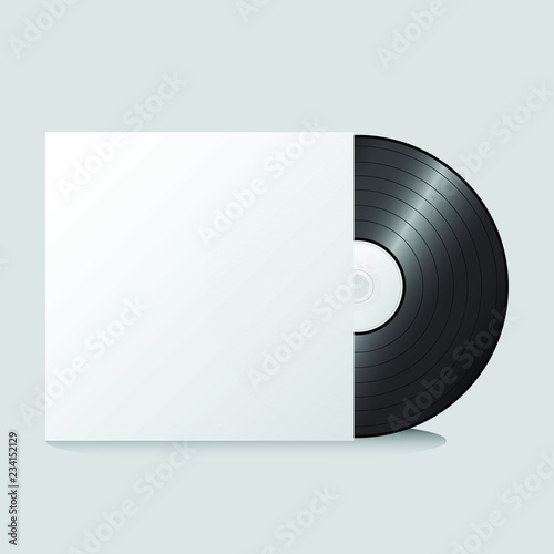 Record mock up vector design