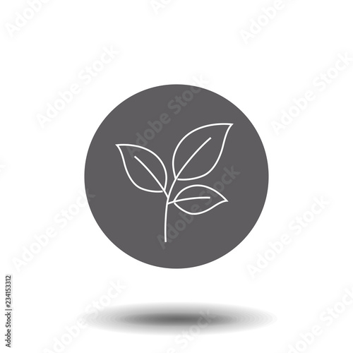 Leaf outline icon. linear style sign for mobile concept and web design. Eco simple line vector icon. Symbol, logo illustration.