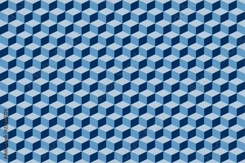 Pattern Blue 540 Cubes - Patron Cubes Azul 540