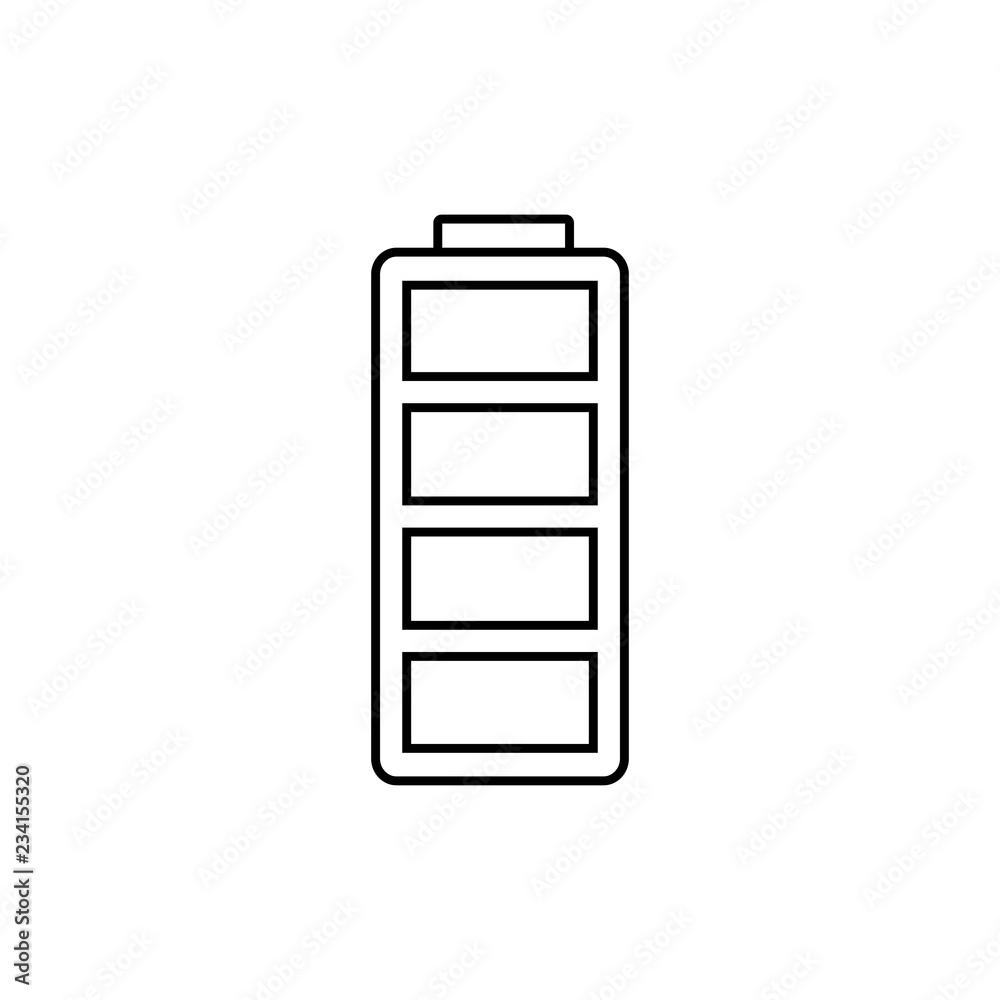 Full battery linear icon. Modern outline Full battery logo concept on white background from User Interface and Web Navigation collection.