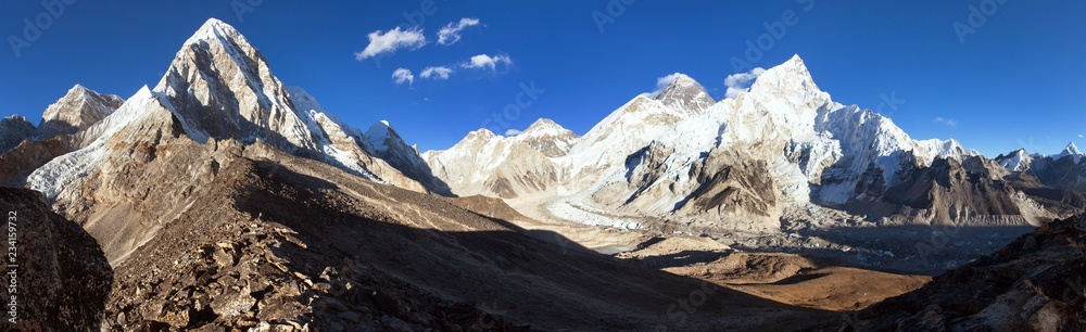 mount Everest Lhotse Nuptse Pumori from Kala patthar