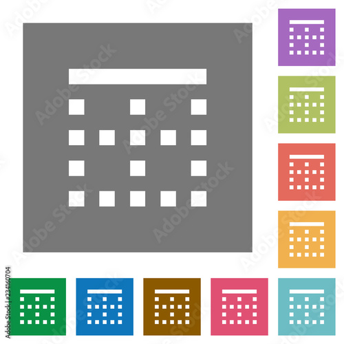 Top border square flat icons