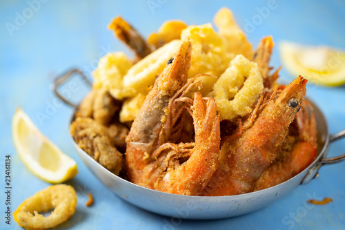 rustic italian fried seafood fritto misto