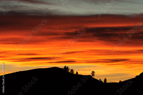 Sunset over the Colorado Rockies near Monarch Pass