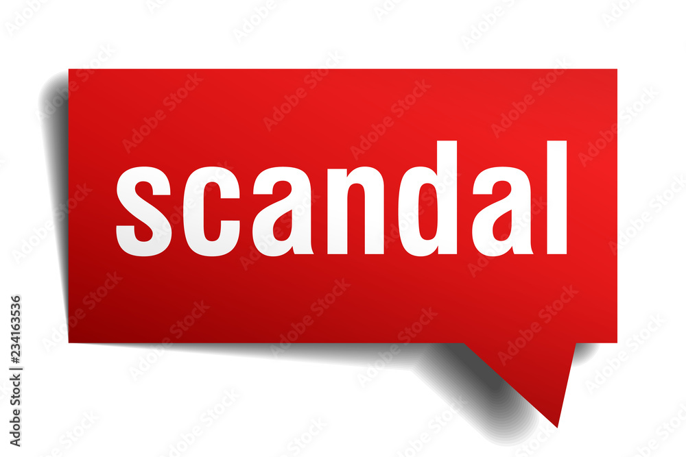 scandal red 3d speech bubble scandal red 3d speech bubble
