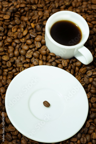 a coffee bean on a plate