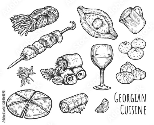 Georgian cuisine set