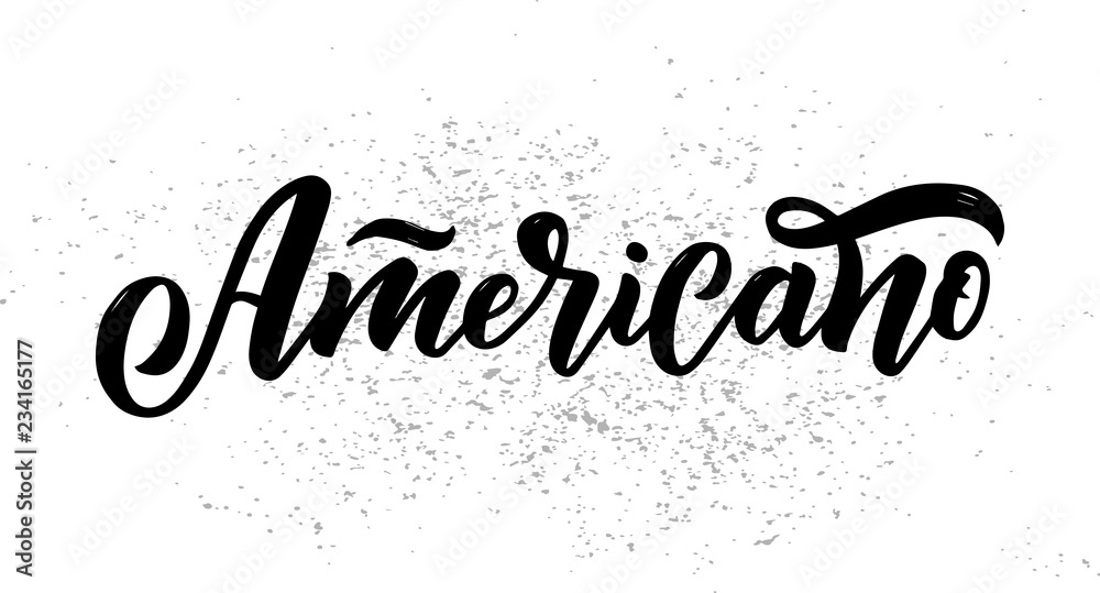 Hand lettering name of coffee with sketch for coffee shop or cafe. Hand drawn vintage typography phrase, isolated on white background Hand lettering name of coffee with sketch for coffee shop or cafe. Hand drawn vintage typography phrase, isolated on white background