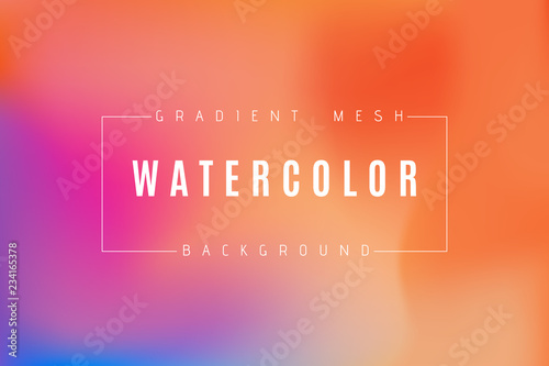 Abstract multicolored bright gradient mesh oriental orange background
