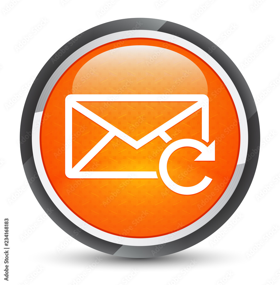 Refresh email icon galaxy orange round button Refresh email icon galaxy orange round button