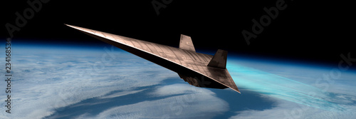 Unmanned Scramjet in high Earth flight No.1p - Elements of this image courtesy of NASA photo