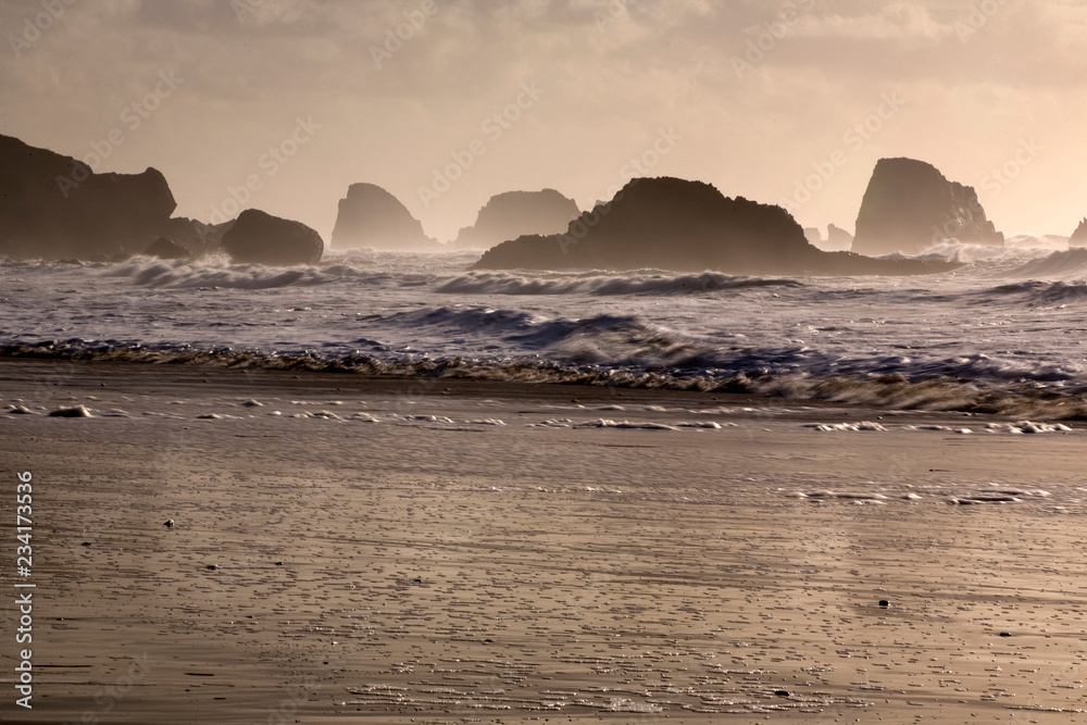 Fototapeta premium beach at sunset