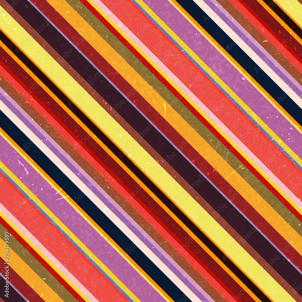 Obraz premium Seamless abstract background with yellow, orange, red, brown stripes, vector illustration