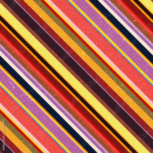 Seamless abstract background with yellow, orange, red, brown stripes, vector illustration