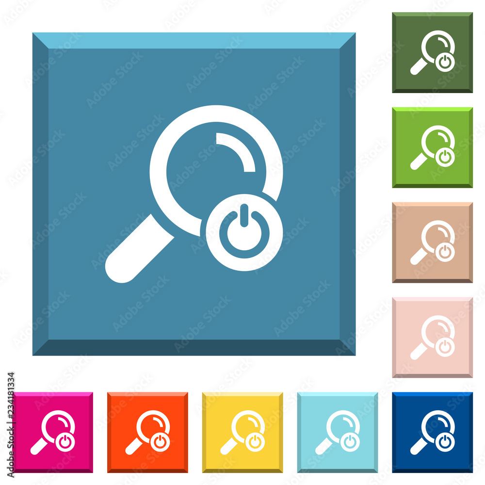 Exit from search white icons on edged square buttons Exit from search white icons on edged square buttons
