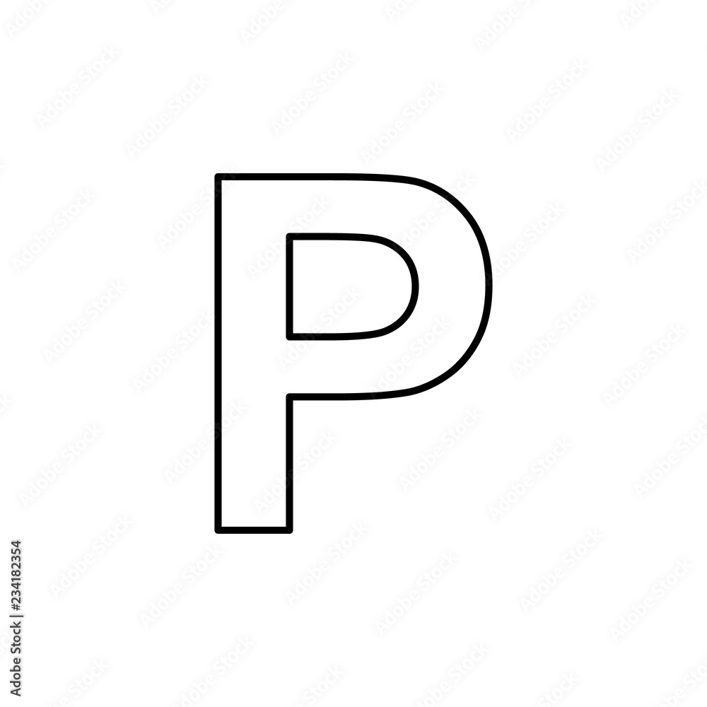 parking sign icon. Element of navigation sign icon. Thin line icon for website design and development, app development. Premium icon parking sign icon. Element of navigation sign icon. Thin line icon for website design and development, app development. Premium icon