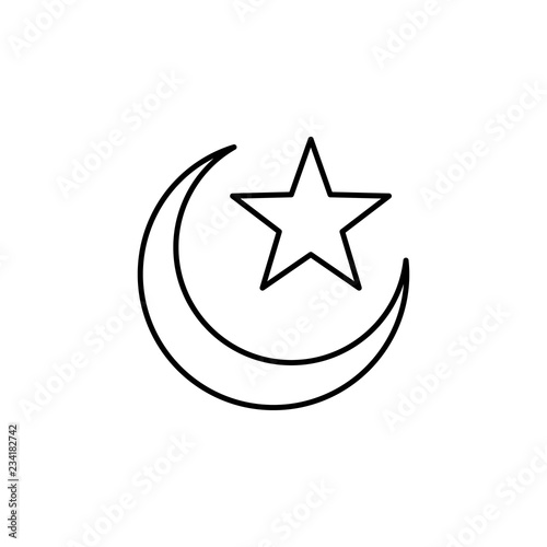 mosque sign icon. Element of navigation sign icon. Thin line icon for website design and development  app development. Premium icon