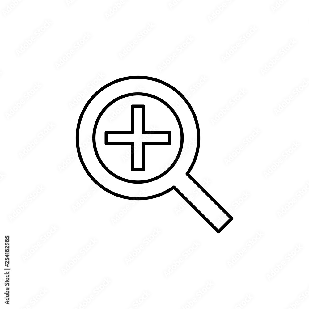 zoom in alt sign icon. Element of navigation sign icon. Thin line icon for website design and development, app development. Premium icon