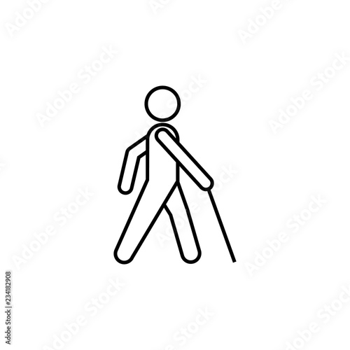 low vision access sign icon. Element of navigation sign icon. Thin line icon for website design and development, app development. Premium icon