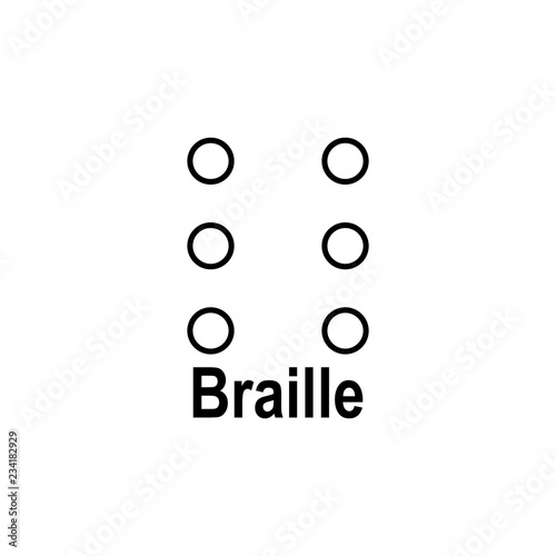 braille sign icon. Element of navigation sign icon. Thin line icon for website design and development, app development. Premium icon