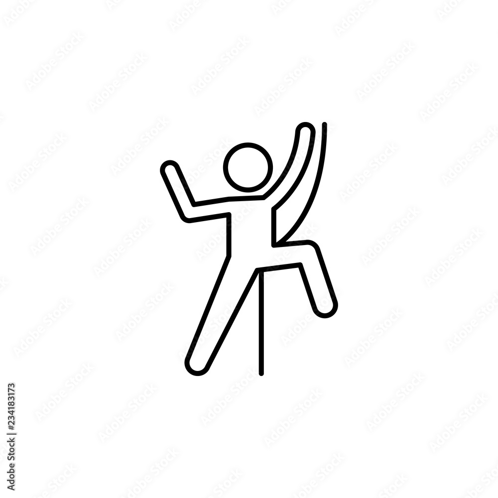 abseiling sign icon. Element of navigation sign icon. Thin line icon for website design and development, app development. Premium icon abseiling sign icon. Element of navigation sign icon. Thin line icon for website design and development, app development. Premium icon