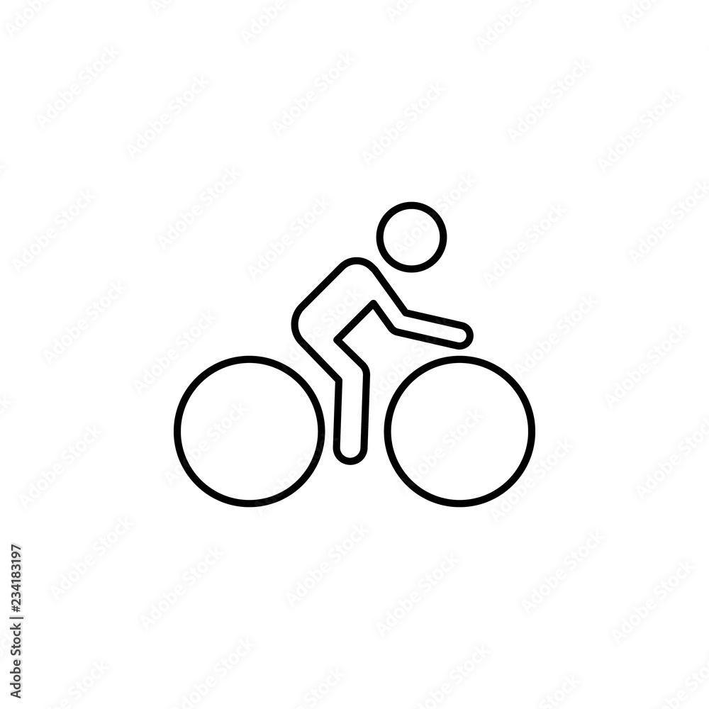 bicycling sign icon. Element of navigation sign icon. Thin line icon for website design and development, app development. Premium icon bicycling sign icon. Element of navigation sign icon. Thin line icon for website design and development, app development. Premium icon