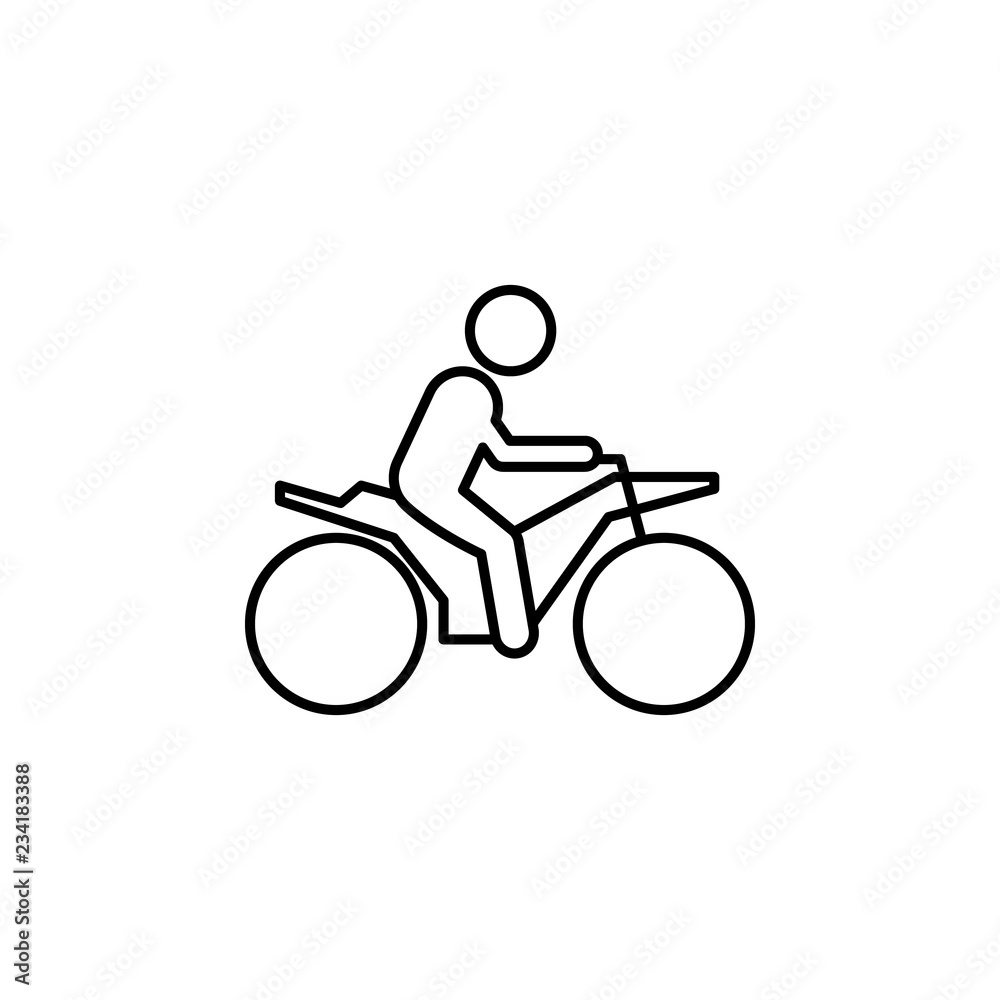 motorbike trail sign icon. Element of navigation sign icon. Thin line icon for website design and development, app development. Premium icon