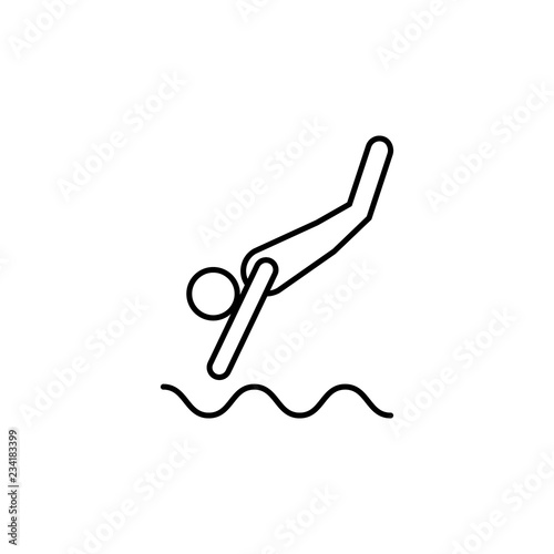 diving sign icon. Element of navigation sign icon. Thin line icon for website design and development, app development. Premium icon