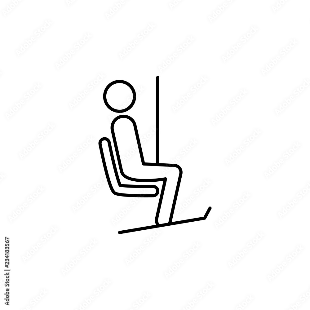 chairlift sign icon. Element of navigation sign icon. Thin line icon for website design and development, app development. Premium icon chairlift sign icon. Element of navigation sign icon. Thin line icon for website design and development, app development. Premium icon